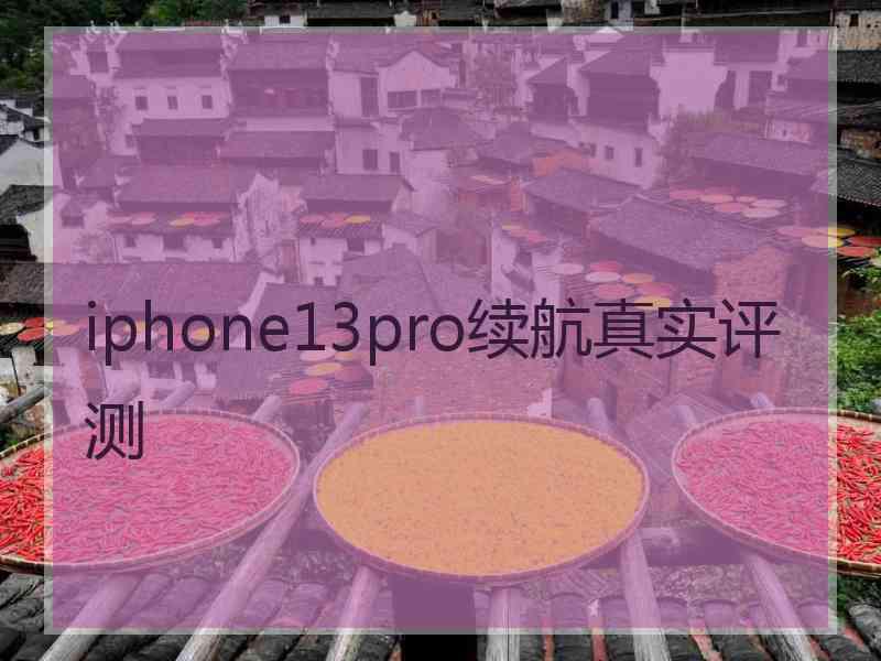 iphone13pro续航真实评测