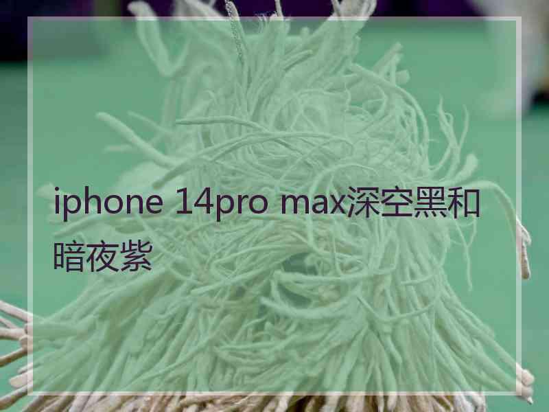 iphone 14pro max深空黑和暗夜紫