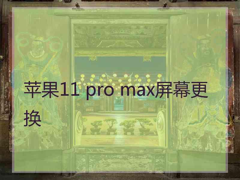 苹果11 pro max屏幕更换