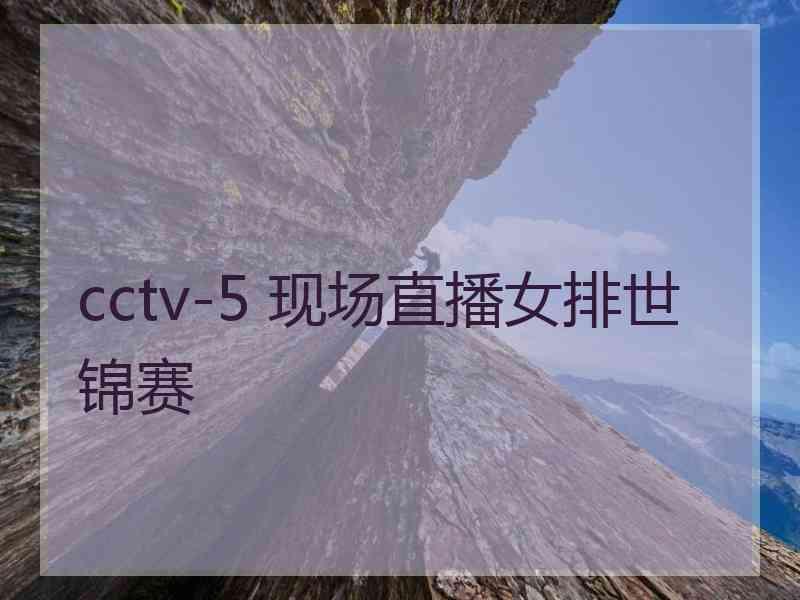 cctv-5 现场直播女排世锦赛