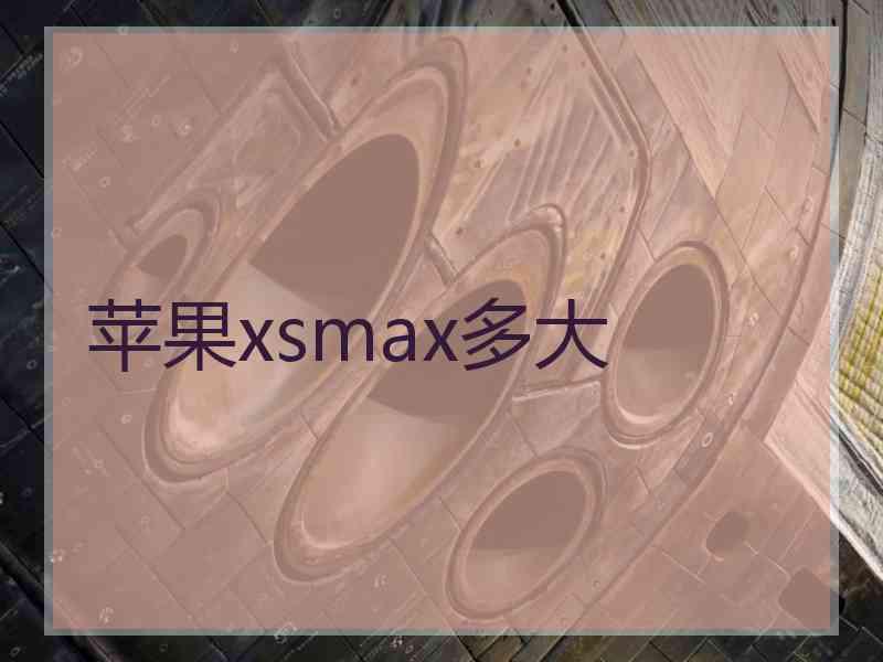 苹果xsmax多大