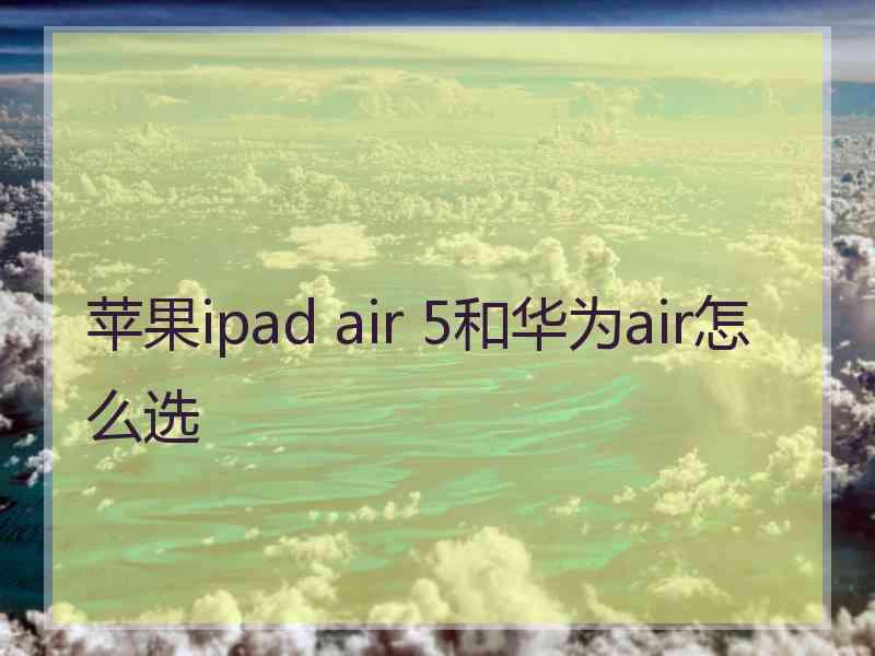 苹果ipad air 5和华为air怎么选