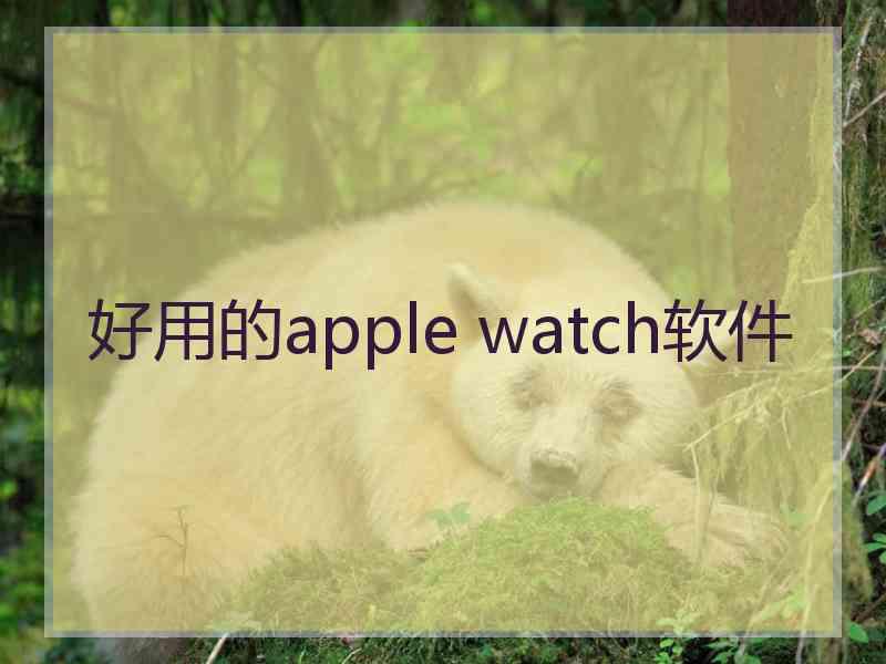 好用的apple watch软件