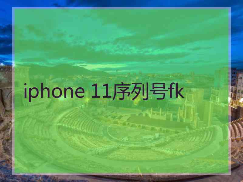 iphone 11序列号fk