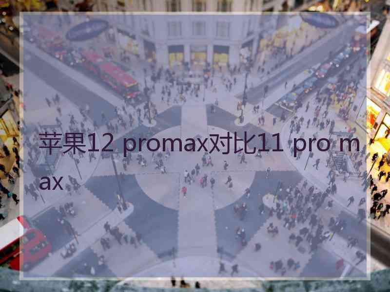 苹果12 promax对比11 pro max