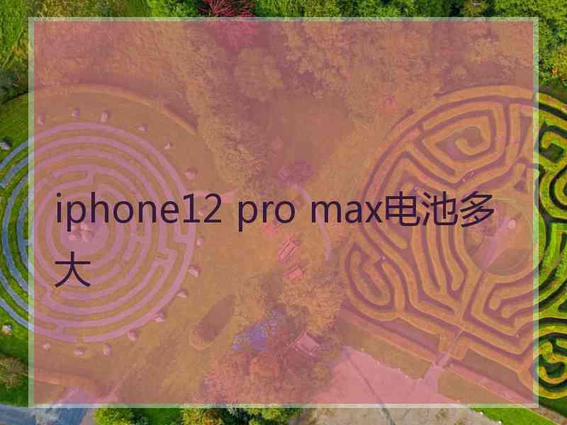 iphone12 pro max电池多大