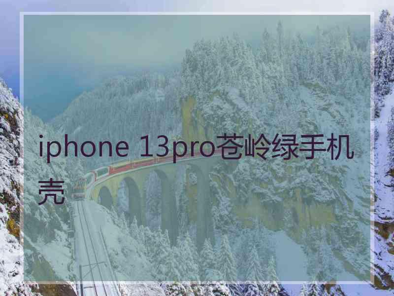 iphone 13pro苍岭绿手机壳