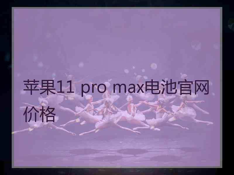 苹果11 pro max电池官网价格