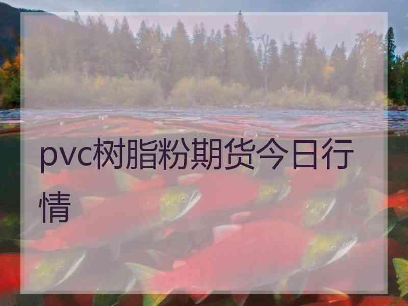 pvc树脂粉期货今日行情