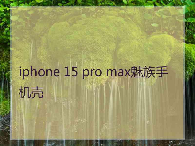 iphone 15 pro max魅族手机壳