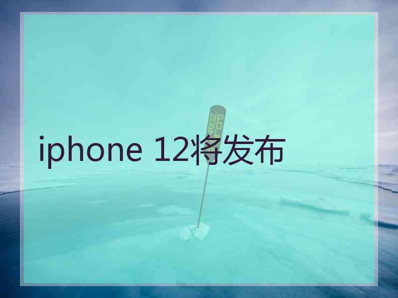 iphone 12将发布