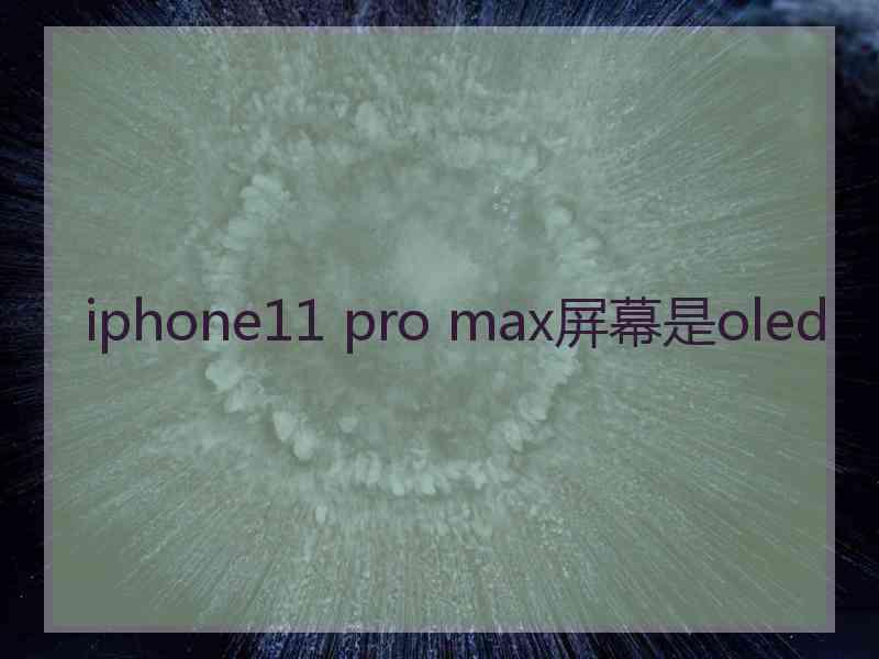 iphone11 pro max屏幕是oled