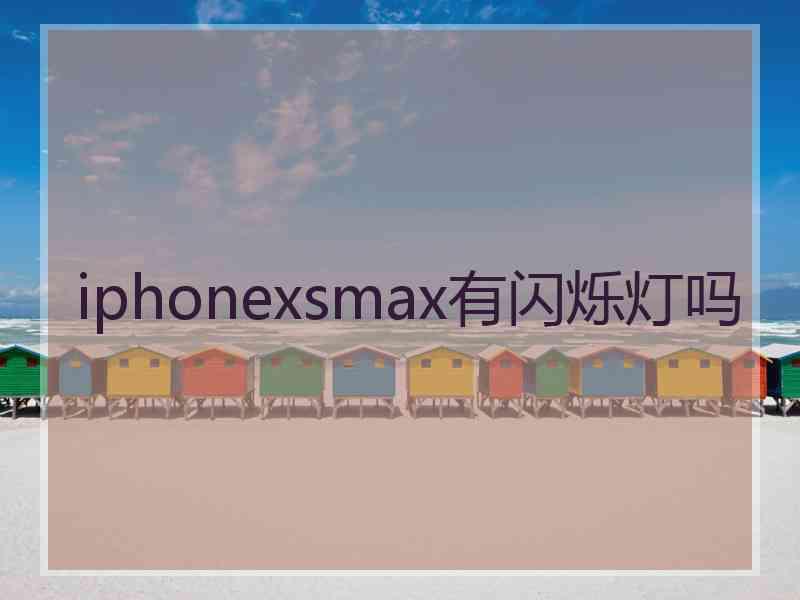 iphonexsmax有闪烁灯吗