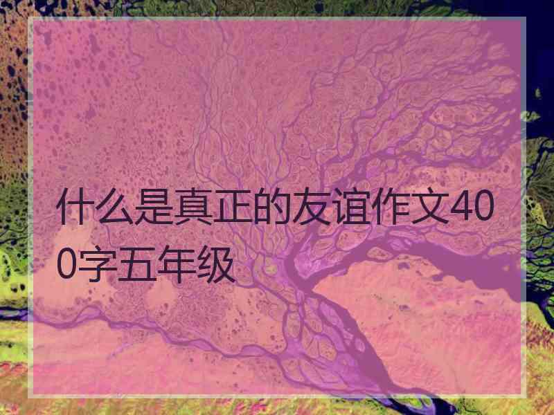 什么是真正的友谊作文400字五年级