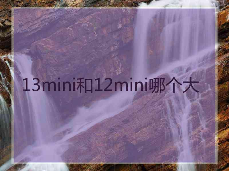 13mini和12mini哪个大