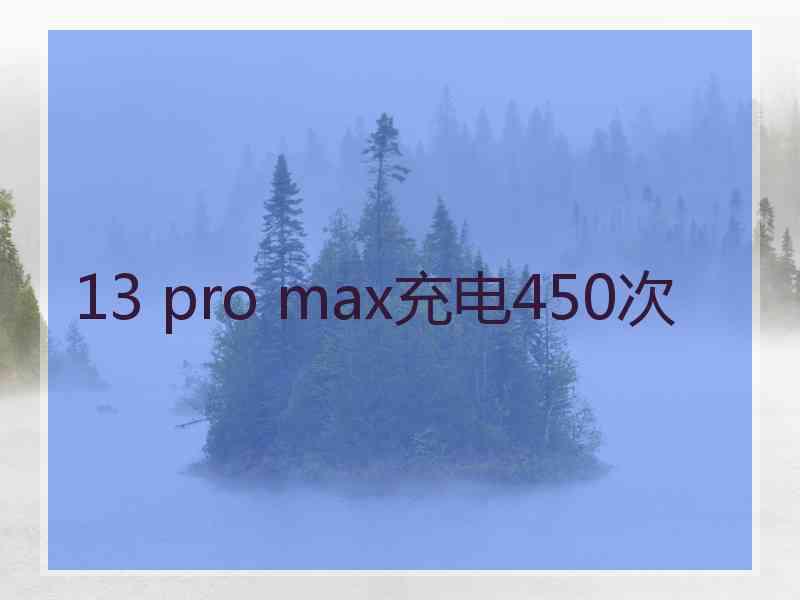 13 pro max充电450次