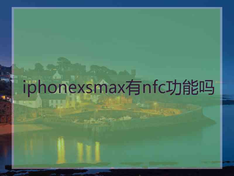 iphonexsmax有nfc功能吗