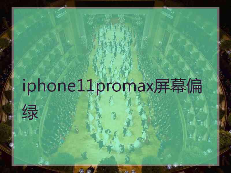 iphone11promax屏幕偏绿