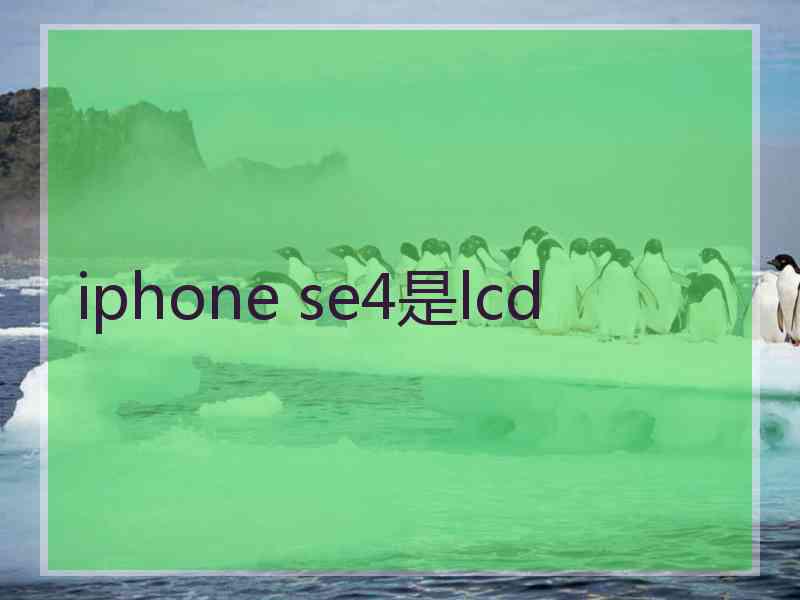 iphone se4是lcd