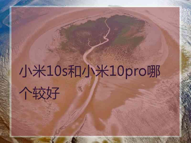 小米10s和小米10pro哪个较好