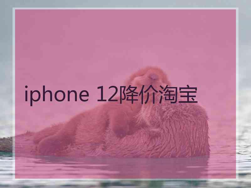 iphone 12降价淘宝