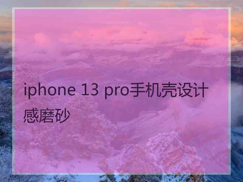 iphone 13 pro手机壳设计感磨砂