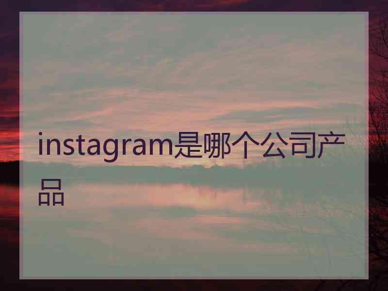 instagram是哪个公司产品