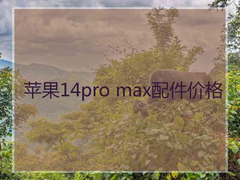 苹果14pro max配件价格