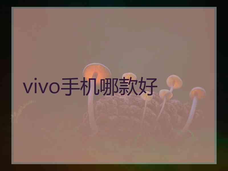 vivo手机哪款好