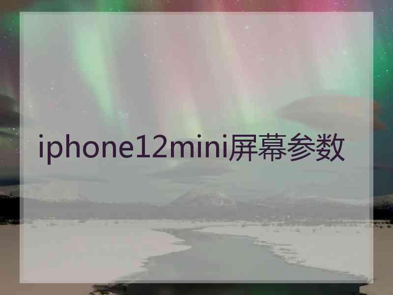 iphone12mini屏幕参数