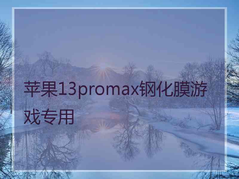 苹果13promax钢化膜游戏专用