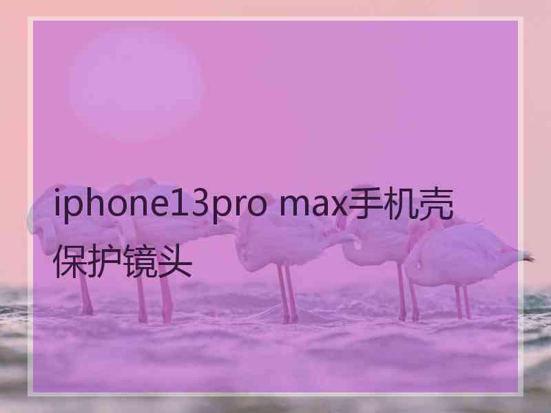 iphone13pro max手机壳保护镜头