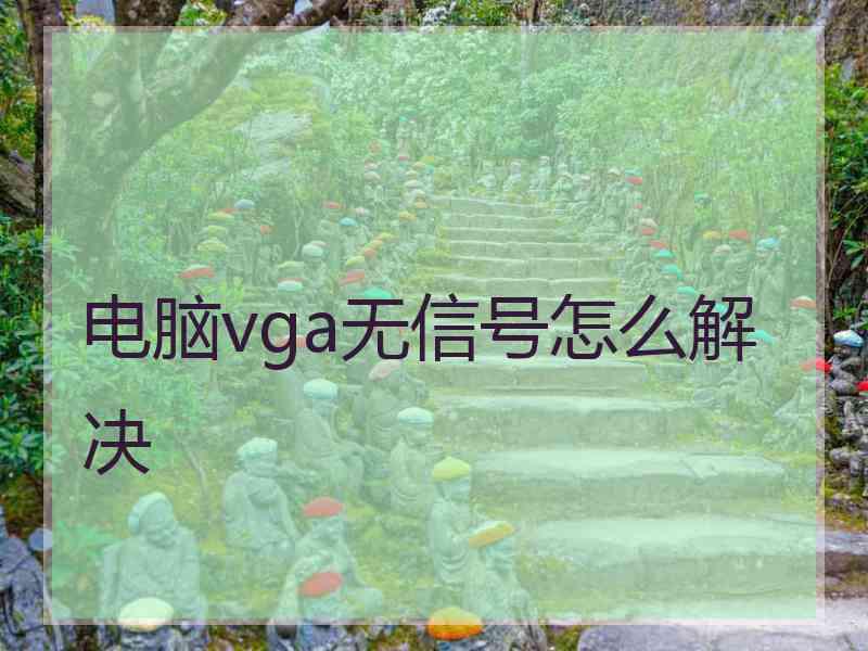 电脑vga无信号怎么解决