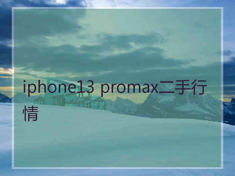 iphone13 promax二手行情