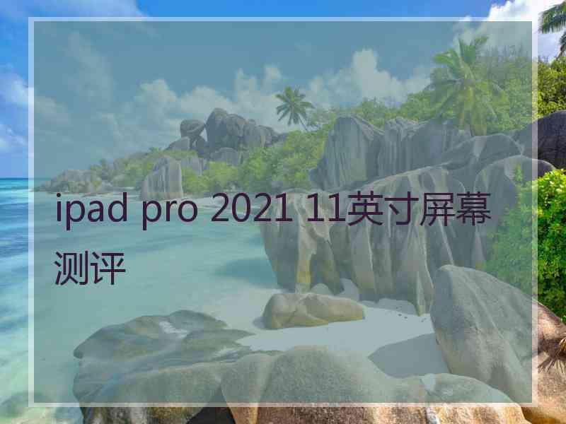 ipad pro 2021 11英寸屏幕测评