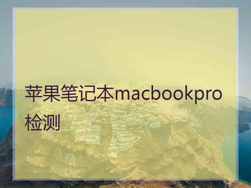 苹果笔记本macbookpro检测