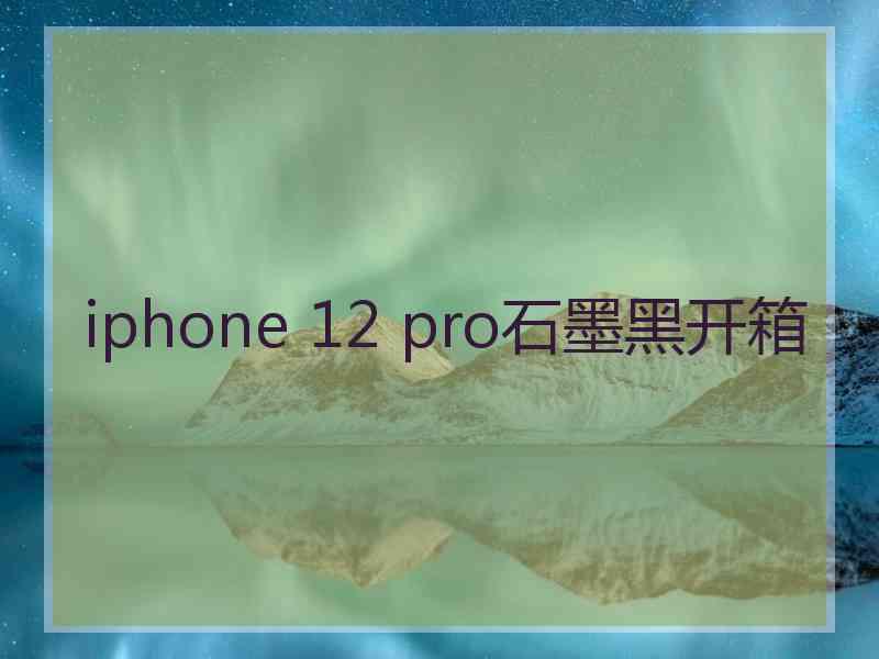 iphone 12 pro石墨黑开箱