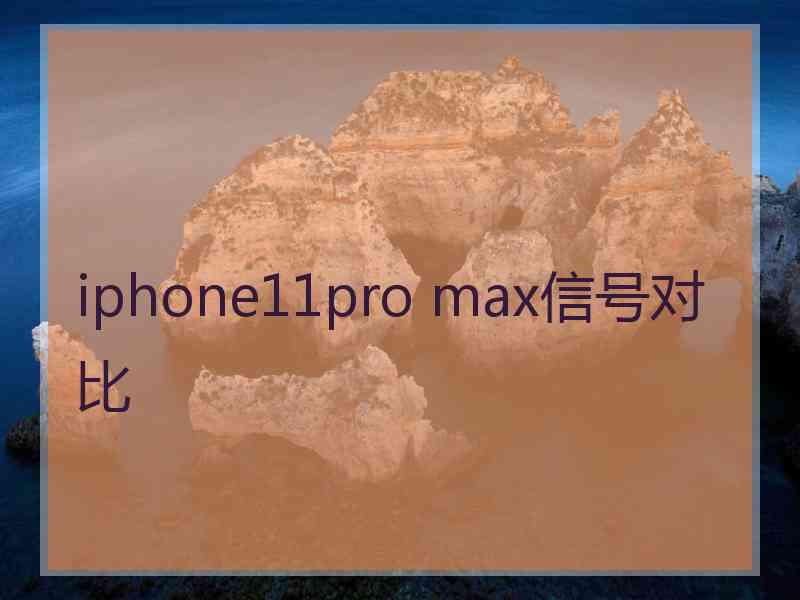 iphone11pro max信号对比