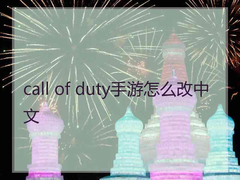 call of duty手游怎么改中文