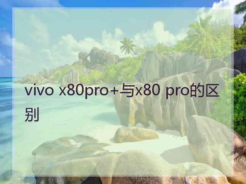 vivo x80pro+与x80 pro的区别