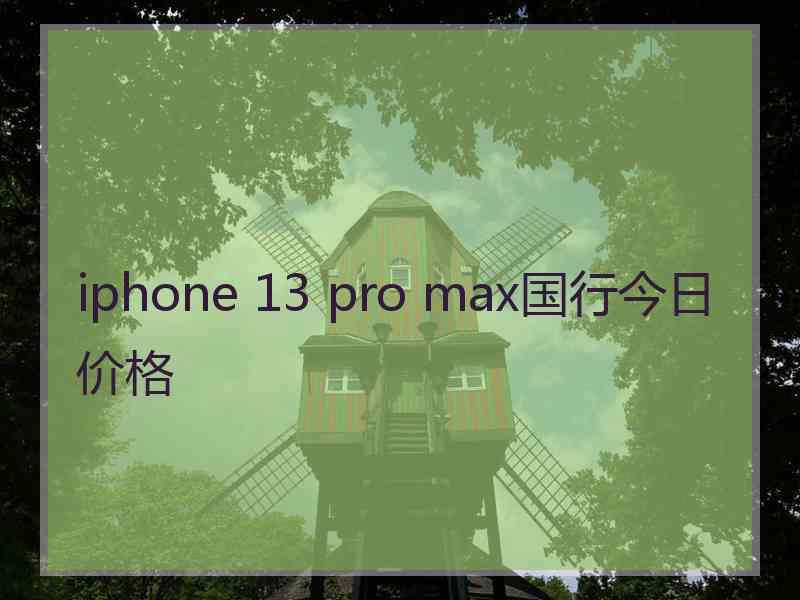 iphone 13 pro max国行今日价格