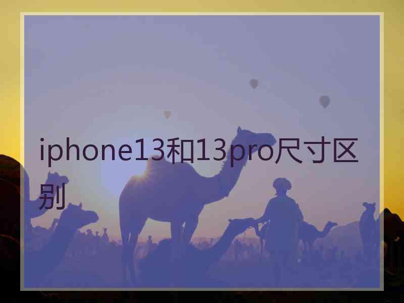 iphone13和13pro尺寸区别