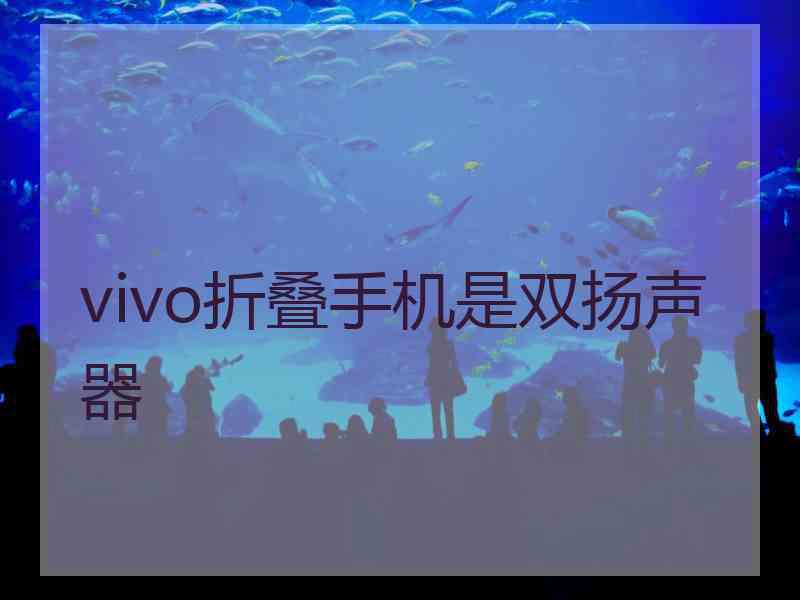 vivo折叠手机是双扬声器