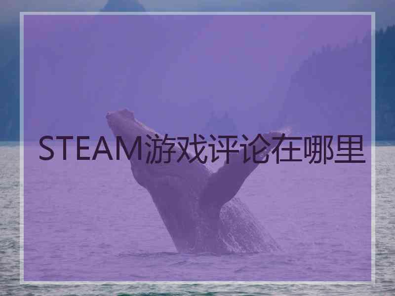 STEAM游戏评论在哪里