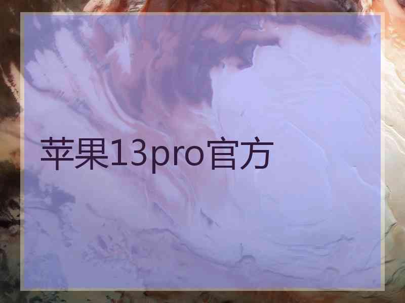 苹果13pro官方