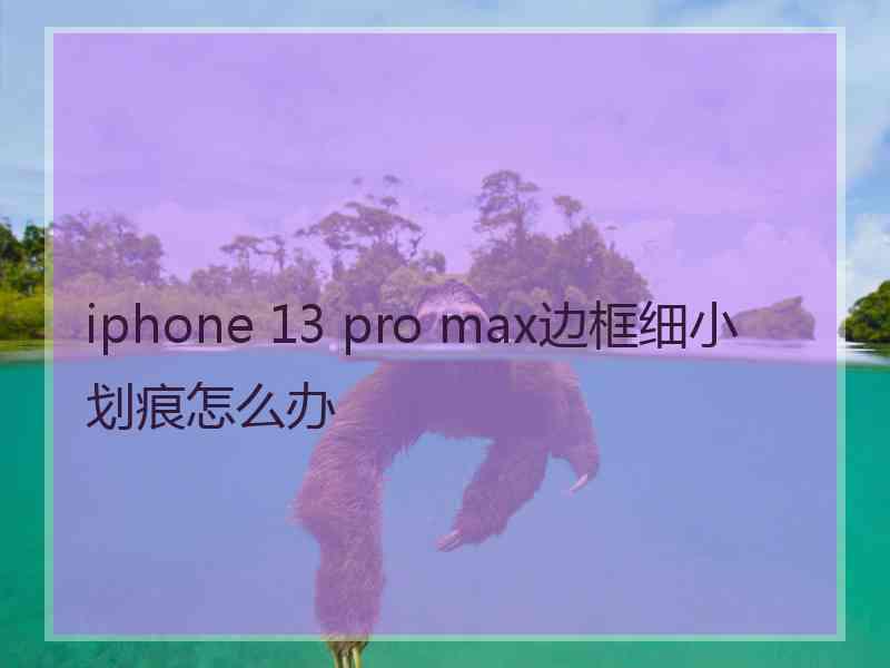 iphone 13 pro max边框细小划痕怎么办