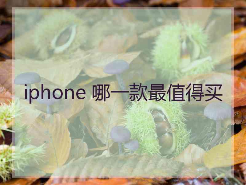 iphone 哪一款最值得买