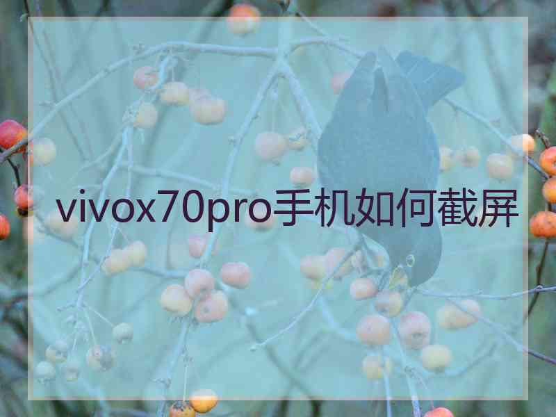 vivox70pro手机如何截屏