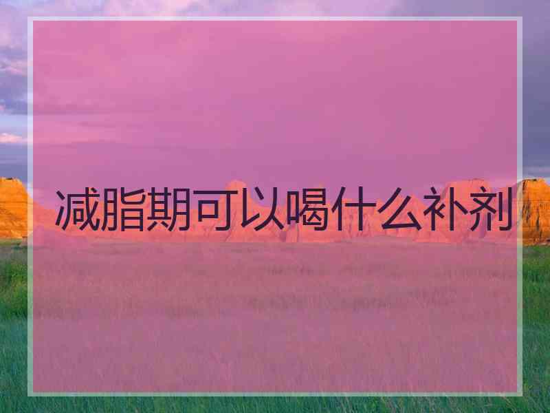 减脂期可以喝什么补剂