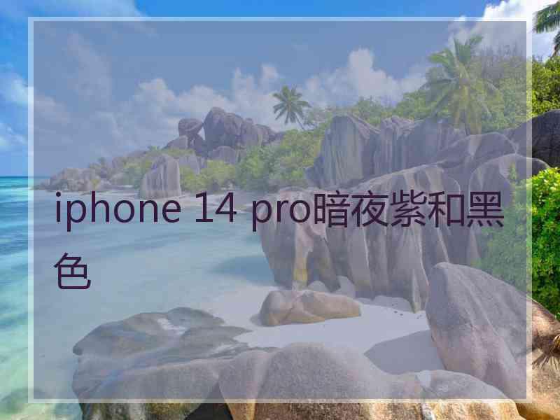 iphone 14 pro暗夜紫和黑色